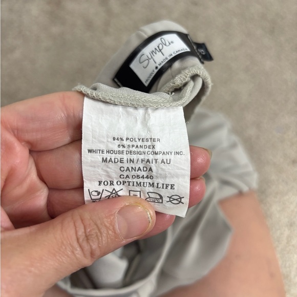 SYMPLI Black Pull-On Cropped Cuffed Jersey Knit Pants Size 6 EUC made in Canada - Picture 2 of 9